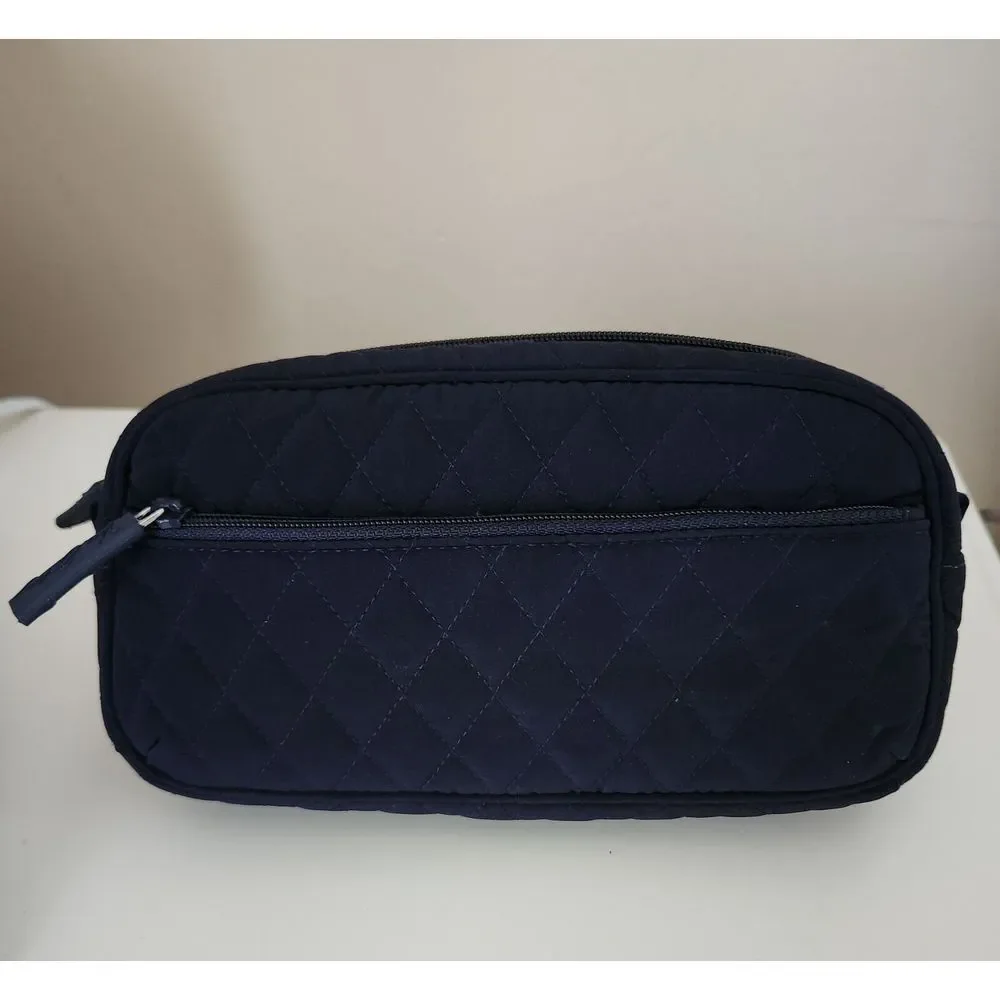 Vera Bradley Womens Lilly Bag Insulated Medication Blue Quilted Make Up Toiletry